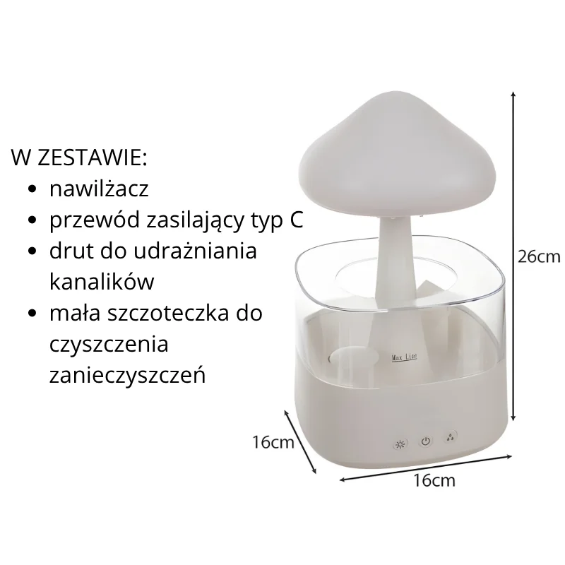 NocnyGrzybek - Nawilżacz powietrza z lampką nocną - obrazek 9