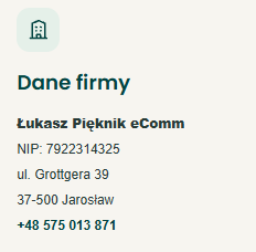 Dane firmy Homeverse
